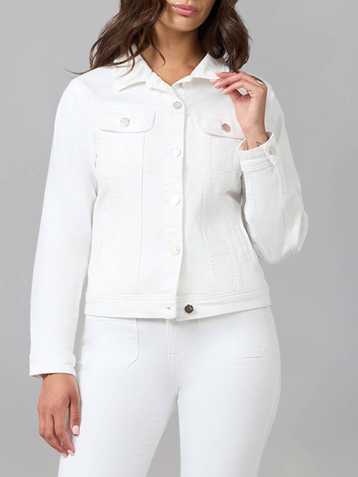 GABRIELLA-WHT Classic Denim Jacket for wholesale by LOLA DENIM
