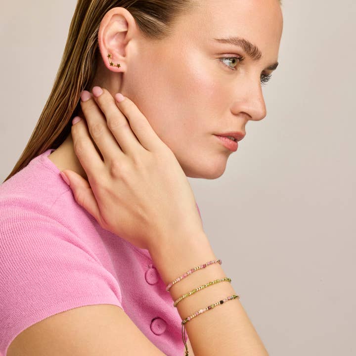 Luxenter - Wholesale Beaded Bracelet - Pulsera Luxenter acabado oro amarillo de 18k y Circonita Peridoto - Likah1