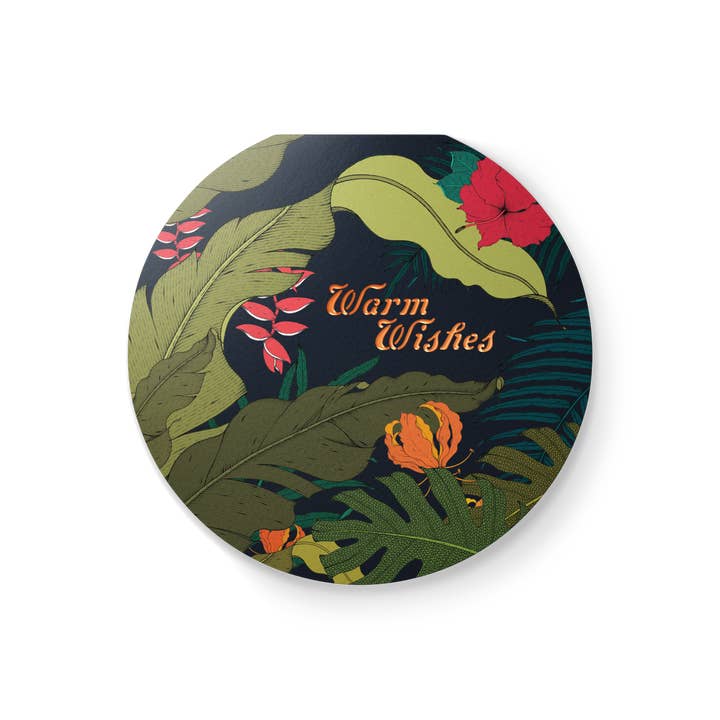 Warm Wishes 5.5" Clamshell Card for wholesale by Dear Beni