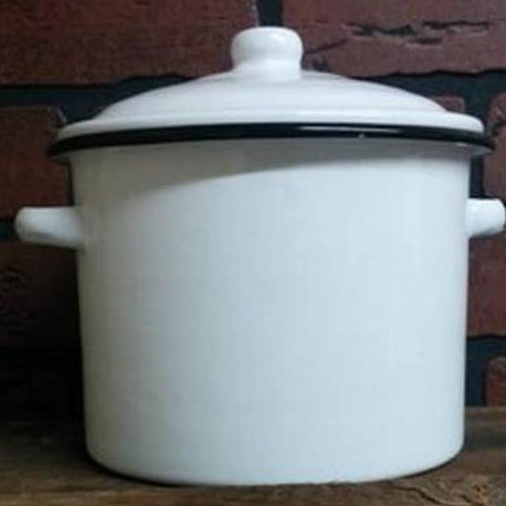 DNS Designs – Engroshandel Gryde – Kasserolle i emalje med sort kant0