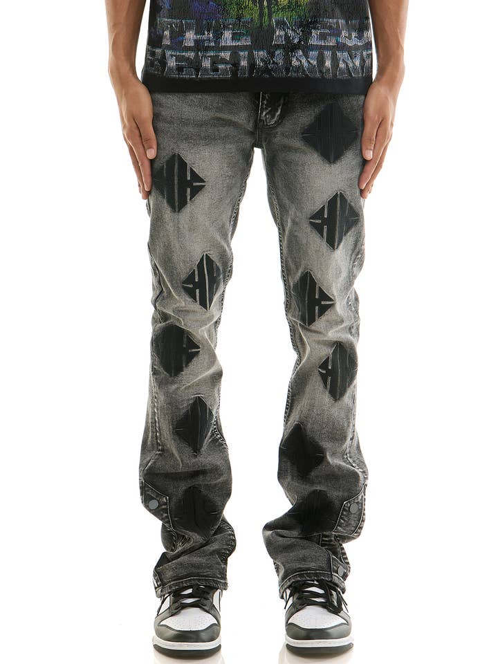 KDNK - Wholesale Jeans - Men's - EMBROIDERY FLARE JEANS6