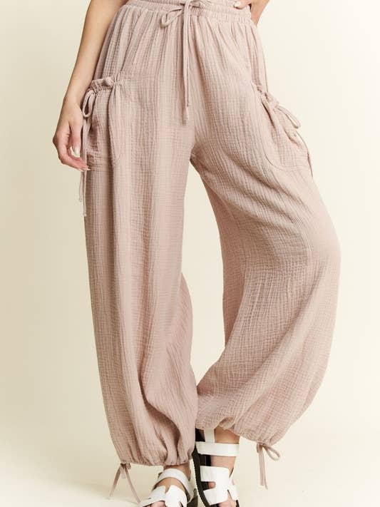 JADE BY JANE - Wholesale Pants - Women's - VINTAGE GAUZE JOGGER PANTS