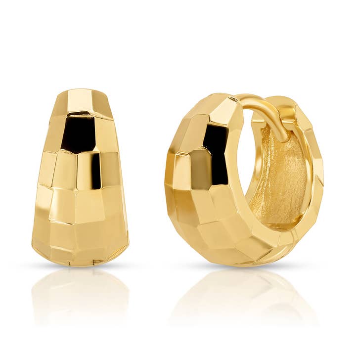 Roxie Disco Cut Creolen-Ohrringe für den Großhandel von Jūratė Los Angeles