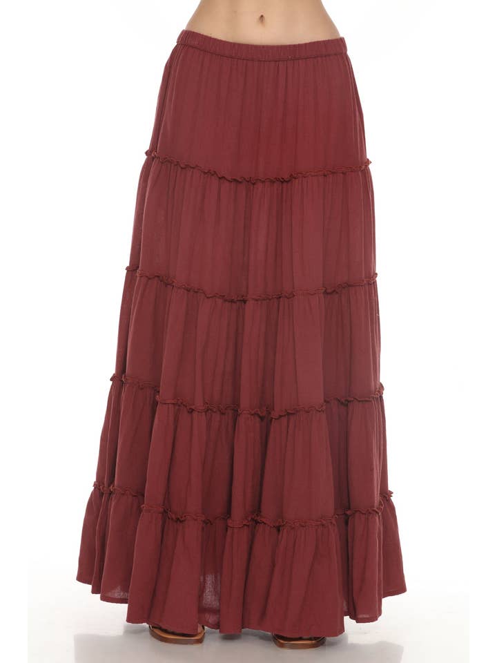 Lakhays Collection Inc. - Wholesale Skirt - Women's - Five Layer Tiered Maxi Skirt1