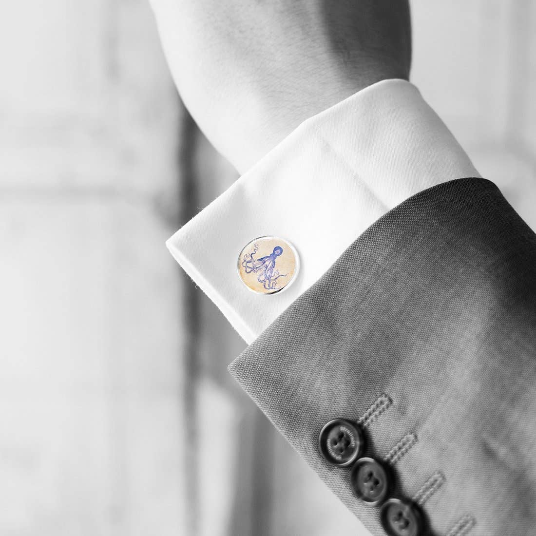 Juju Treasures - Wholesale Cufflinks - Blue Octopus Cufflinks5