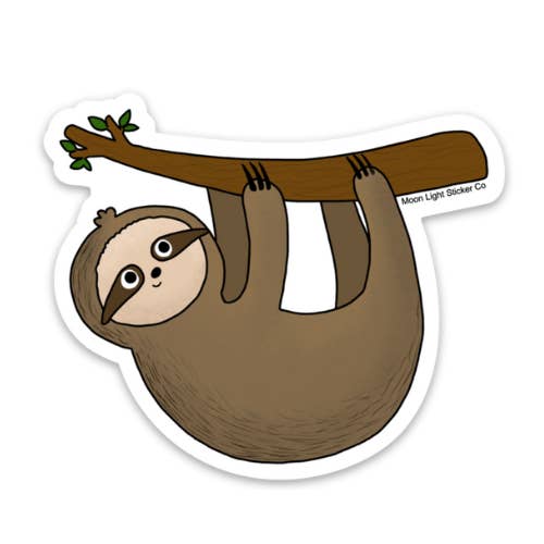 Sloth Sticker for wholesale by Moon Light Sticker Co