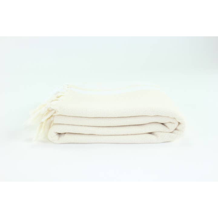 Ivory Premium Turkish Towel Peshtemal Towel for wholesale on Faire