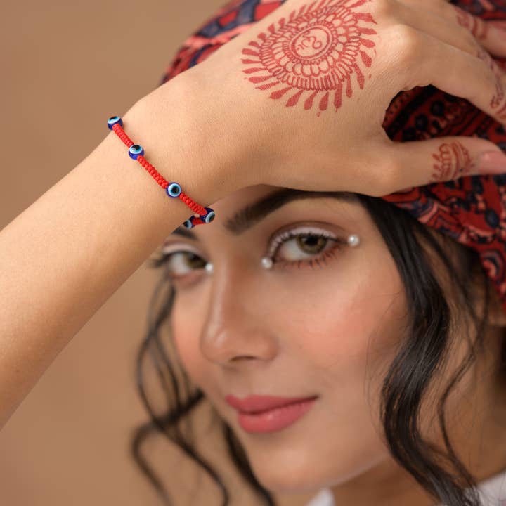 Henna Shoppe - Wholesale Beaded Bracelet - Evil Eye String Bracelet2