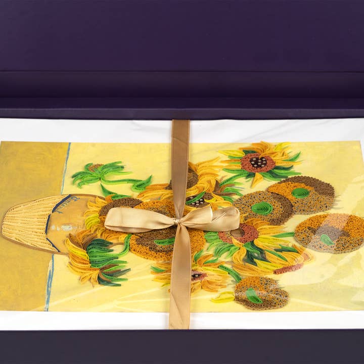 Quilling Card - Wholesale Art Print - Quilled Sunflowers, Van Gogh Art (11in.x15in.)3