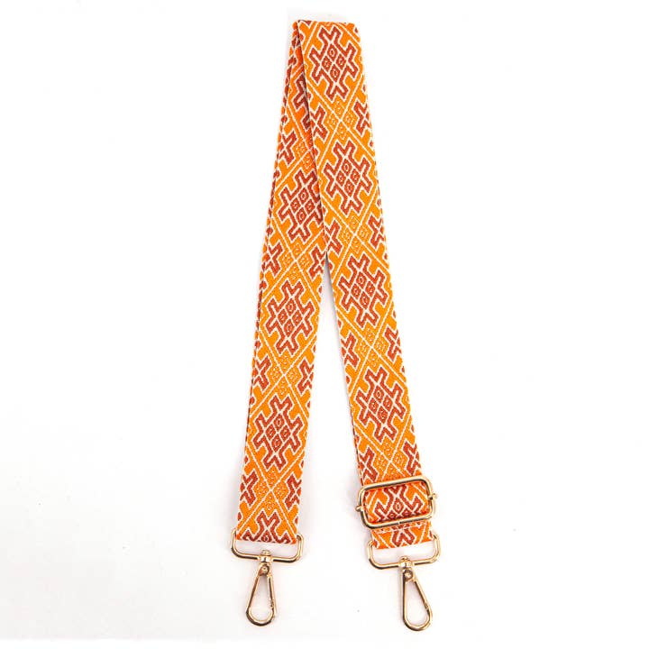 Sangle de sac tissée Gerry - orange/rose, jacquard pour la vente par ÊTRE