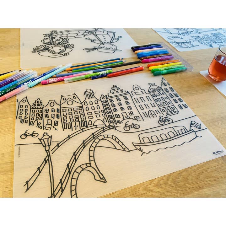 Tovaglietta colorabile Cintura dei Canali per la vendita all'ingrosso da parte di Edwali