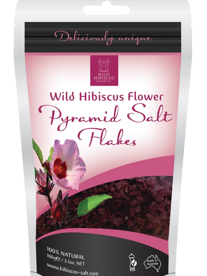 Wild Hibiscus Pyramid Salt 3.5oz for wholesale by Wild Hibiscus Flower Company