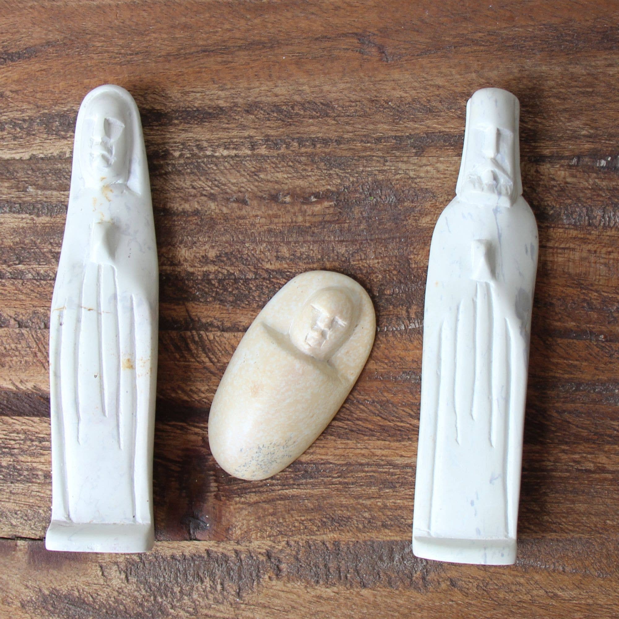 Global Crafts - Wholesale Nativity Scene Decor - Kenya Kisii Soapstone Nativity 12 piece Set3