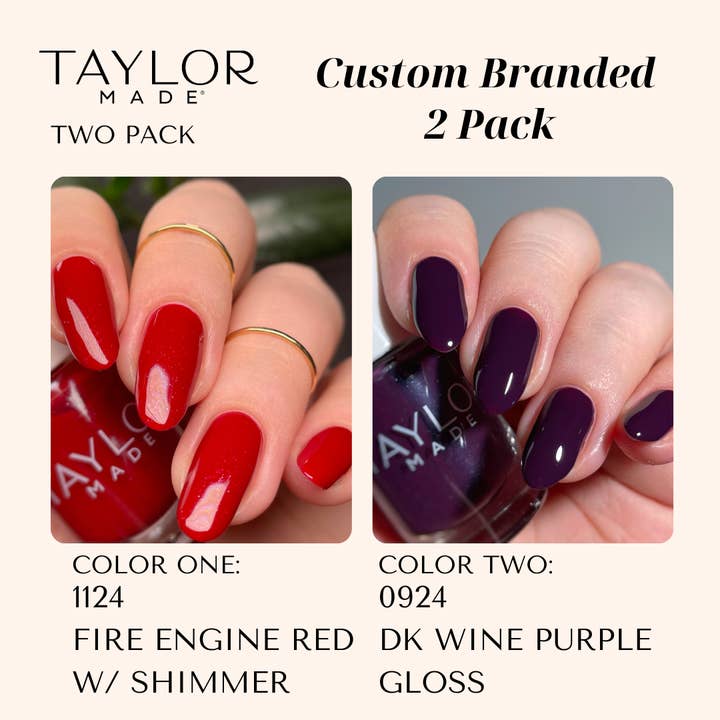 Taylor Made Polish - Vendita all'ingrosso Smalto per unghie - Smalto per unghie personalizzato: confezione da 2 a lunga tenuta + vegano + non tossico201