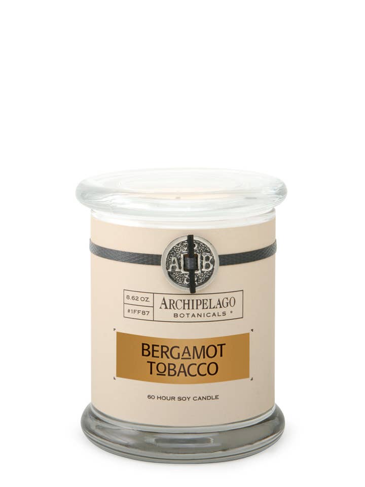 Bergamot Tobacco Jar Candle for wholesale by Archipelago Fragrences