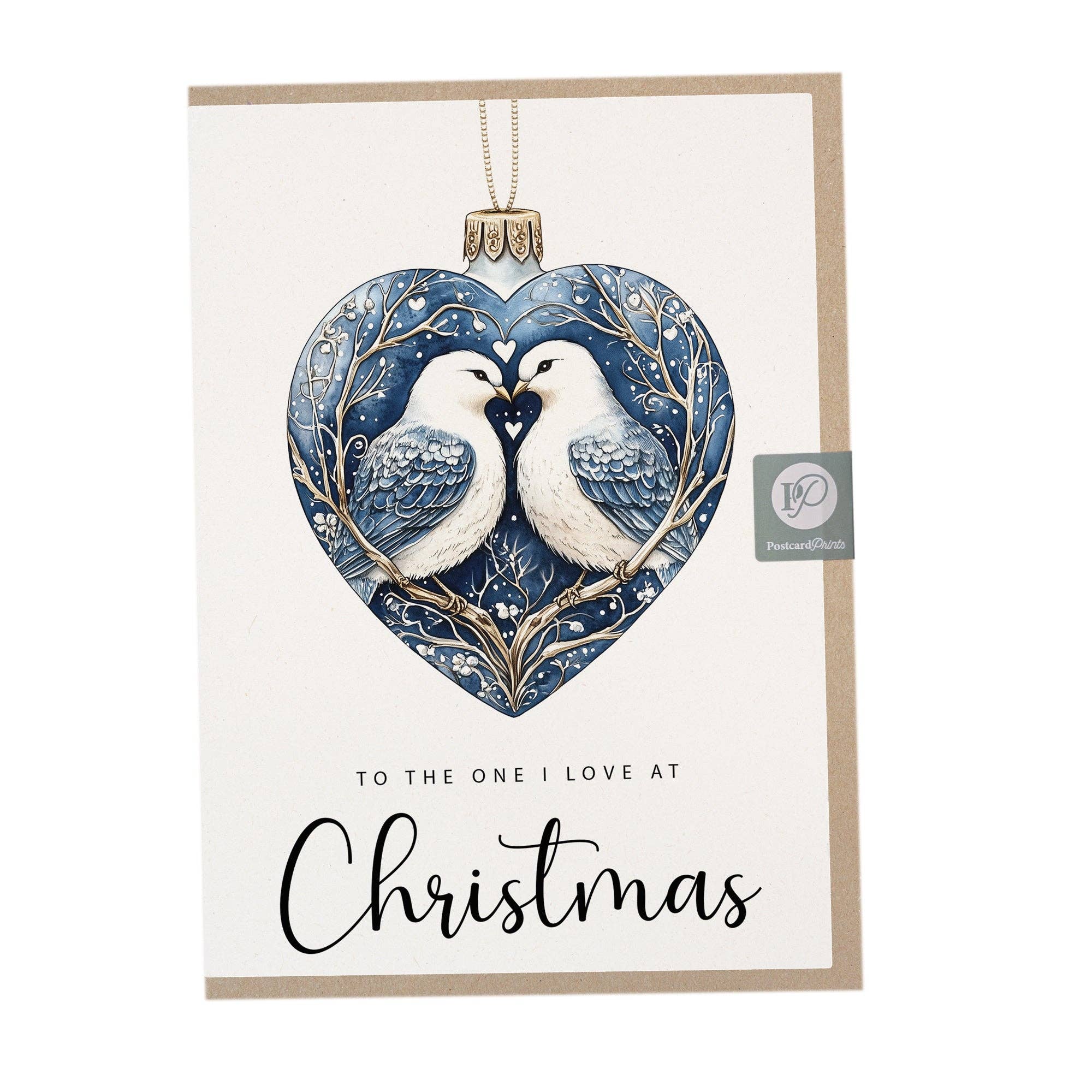 Postcard Prints – wholesale Christmas card – To The One I Love Dove Bauble Card0
