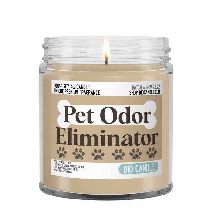 Dio Candle Company - Wholesale Jar/Filled Candle - Pet Odor Deodorizer Candle - Limited Qty Avail3