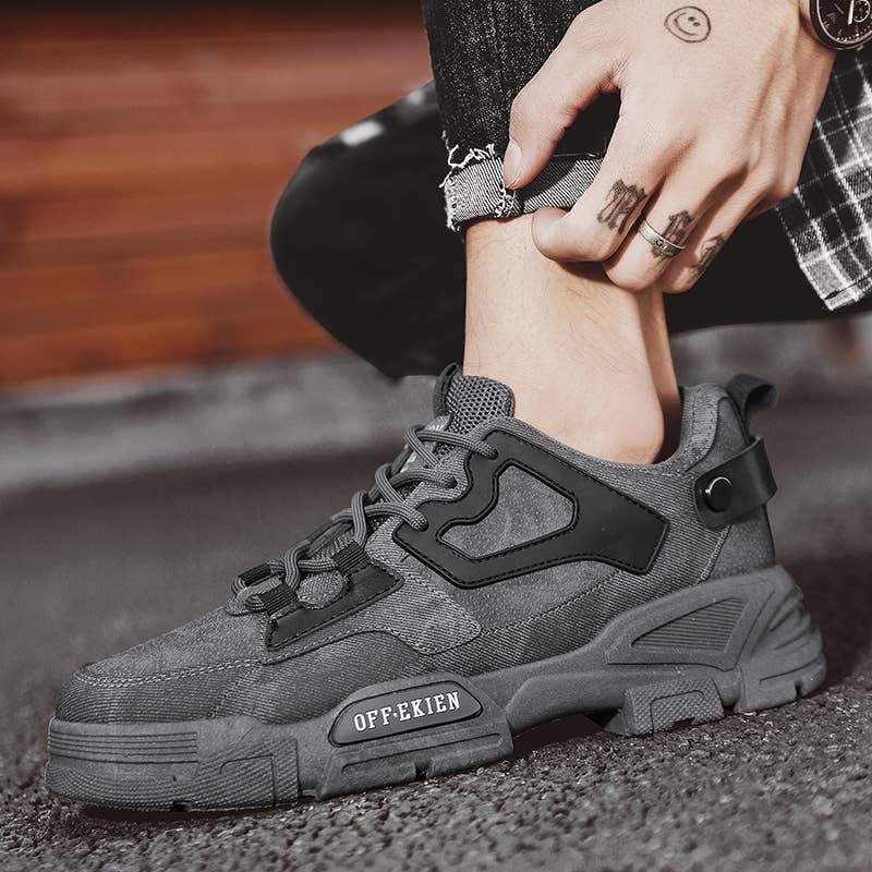 Calseosvic - Vente Baskets de sport – homme - Chaussures de sécurité antidérapantes à semelles épaisses pour hommes7