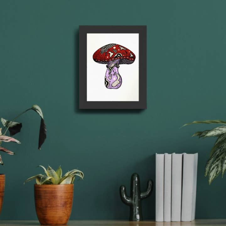 Fun Mushroom Art Print for wholesale by Wild & Wright