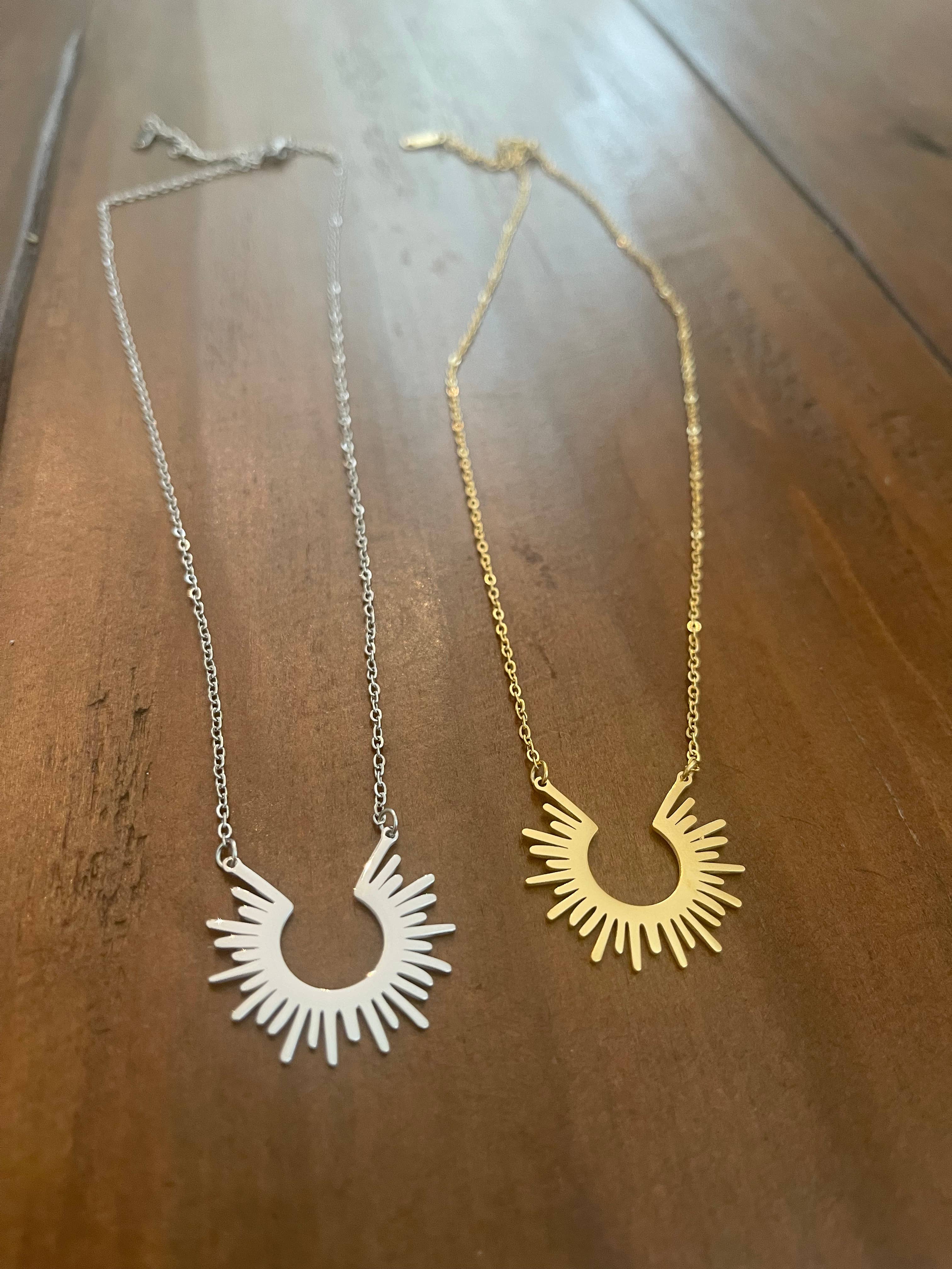 bubs & sass - Wholesale Pendant/Charm Necklace - sun ray necklace