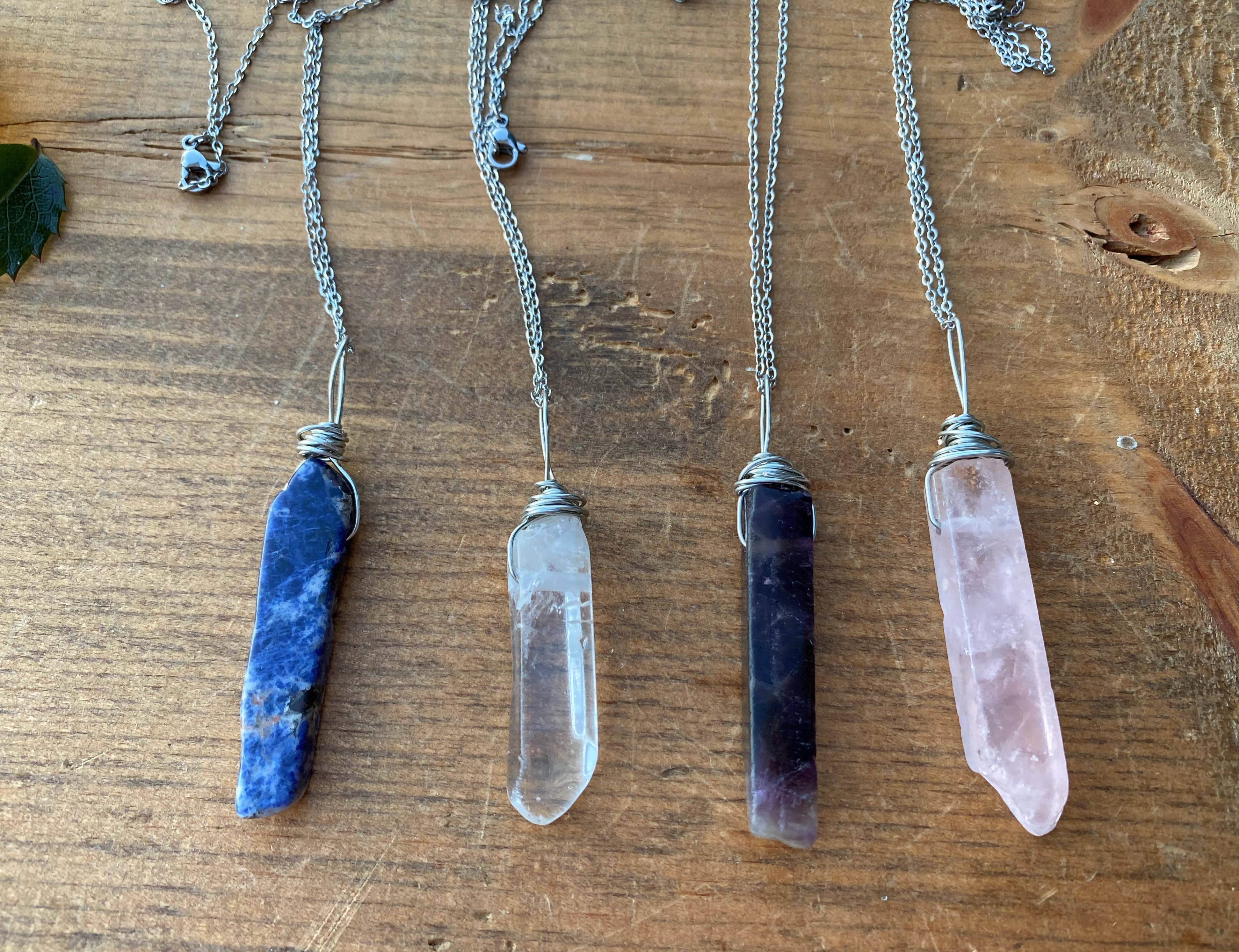 Coconut Quartz - Wholesale Halskettinghanger - Crystal Point Halsketting/Amethist Sodaliet Rozenkwarts8