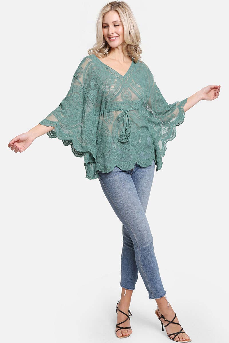 Fashion City - Wholesale Swim Cover Up - Women's - Women's Floral Pattern Drawstring Cover Up7