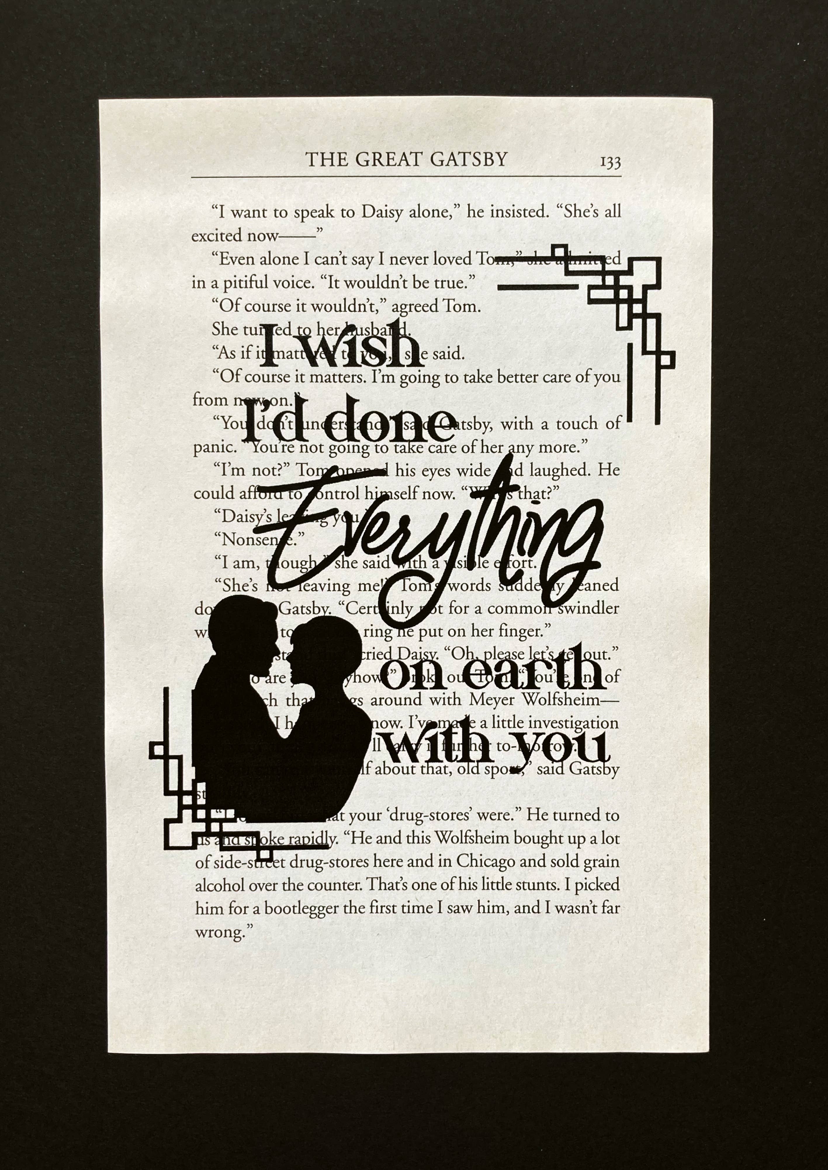 Book Page Art - Venta al por mayor Ilustración - Gatsby: Todo contigo1