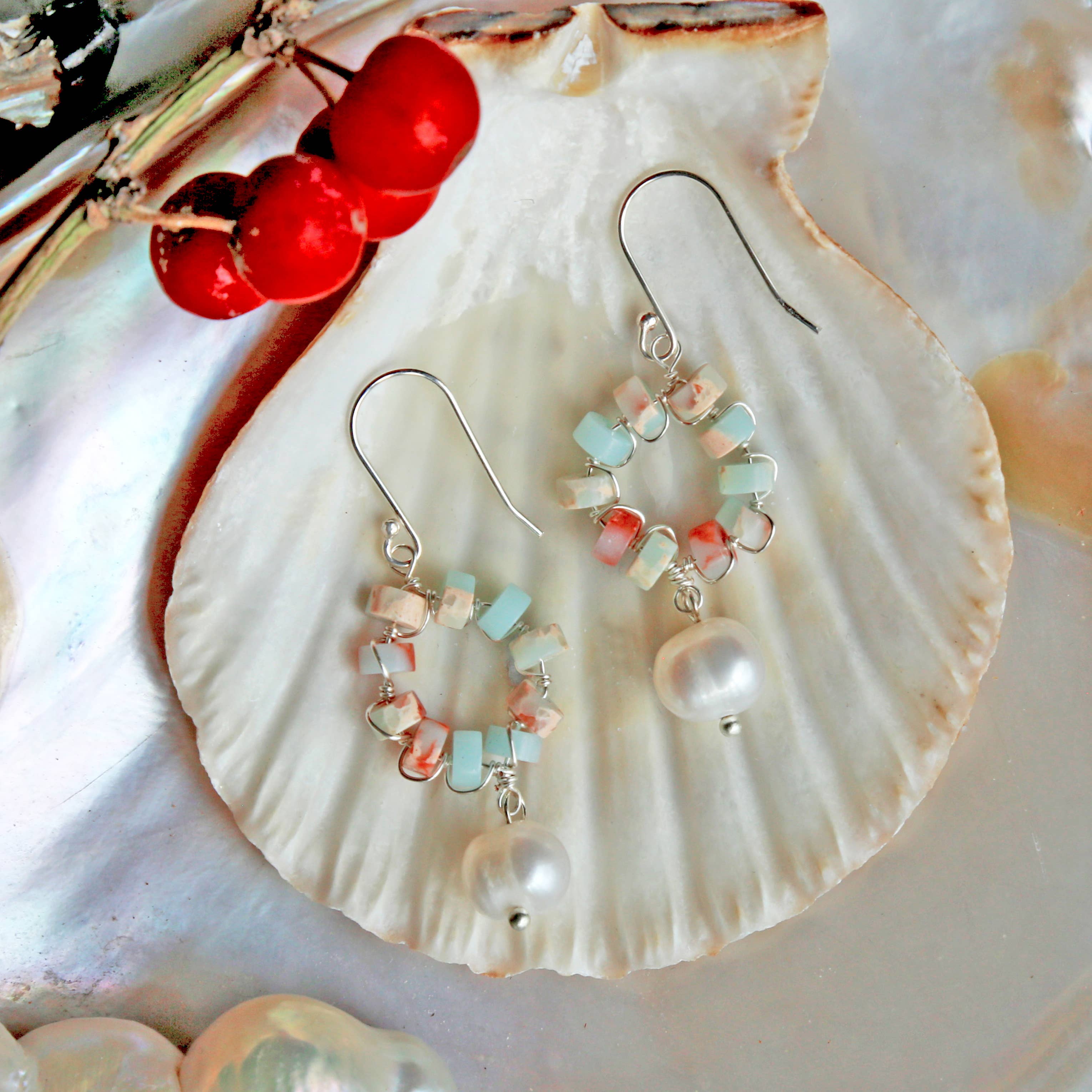 IST Jewelry - Vendita all'ingrosso Orecchini pendenti - Orecchino a cerchio con perline Heishi3