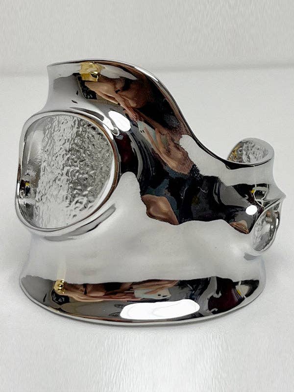 Sheer Trend – Engroshandel Manchetarmbånd – Geometrisk hul ringent armbånd tilbehør4