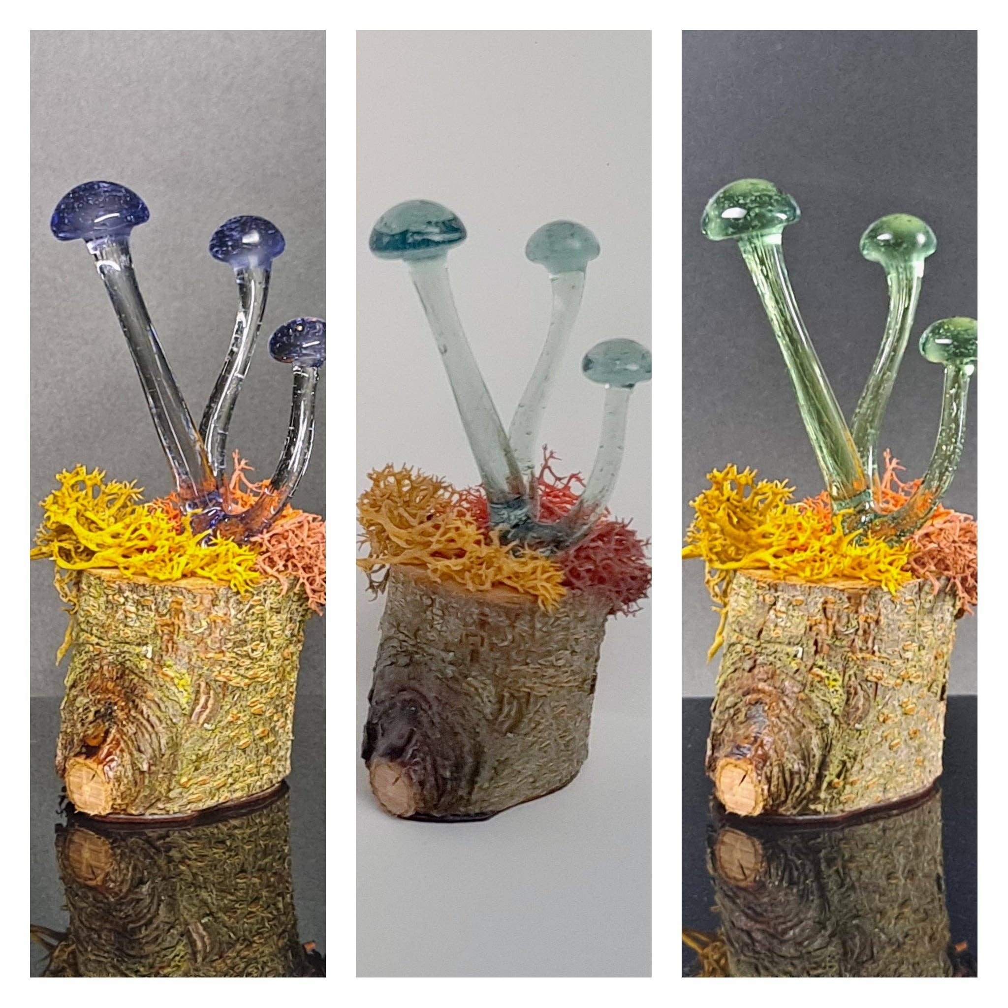Sunshine Glass Gifts - Wholesale Sculpture - Mushroom Sculpture, Color Changing Mushroom Collection7