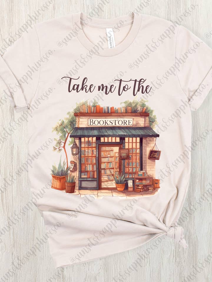 Chemise Take Me To The Bookstore pour la vente par Sunsets & Sapphires Company