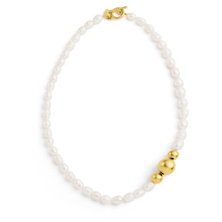 CORAL -pärlor och pläterade pärlor halsband för wholesale av Niv Jewelry