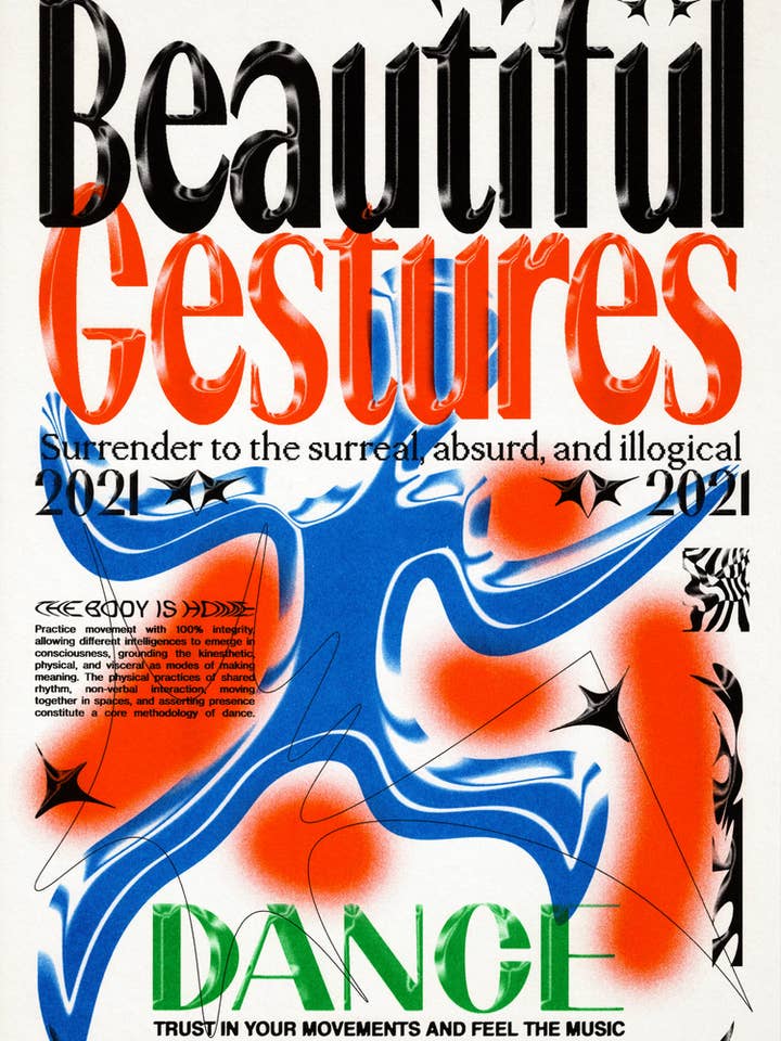 Beautiful Gestures Poster for wholesale by Secret Riso Club