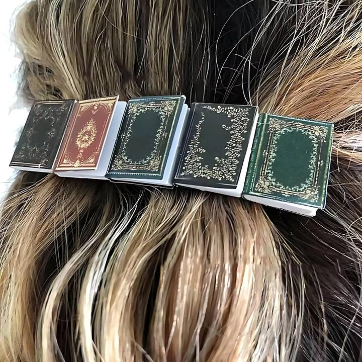 Ashlen - Wholesale Hair Clip - Women's - MINIATURE BOOK HAIR CLIP4