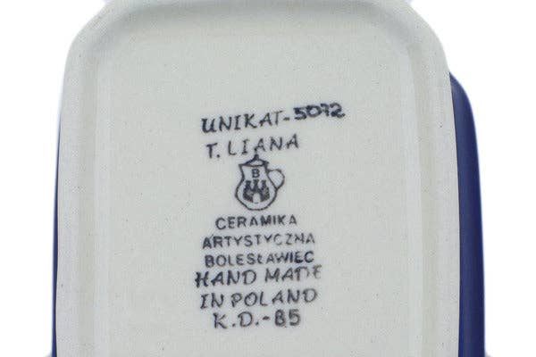 Polmedia Polish Pottery - Wholesale Decorative Box - Mini Cake Box 4", Salt Box, 4" Petal Dance Theme UNIKAT3