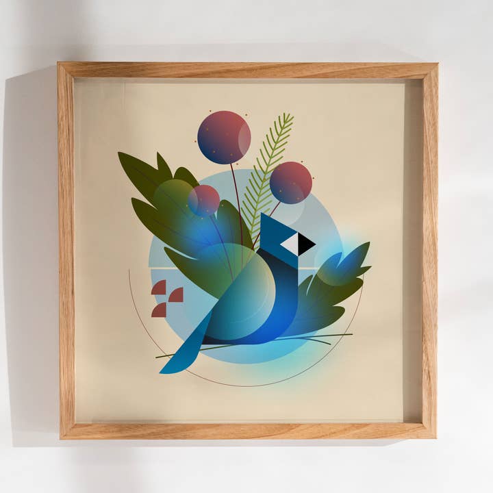 Birds Of The World - Blue Jay for wholesale by Ameesha Lee Illustration