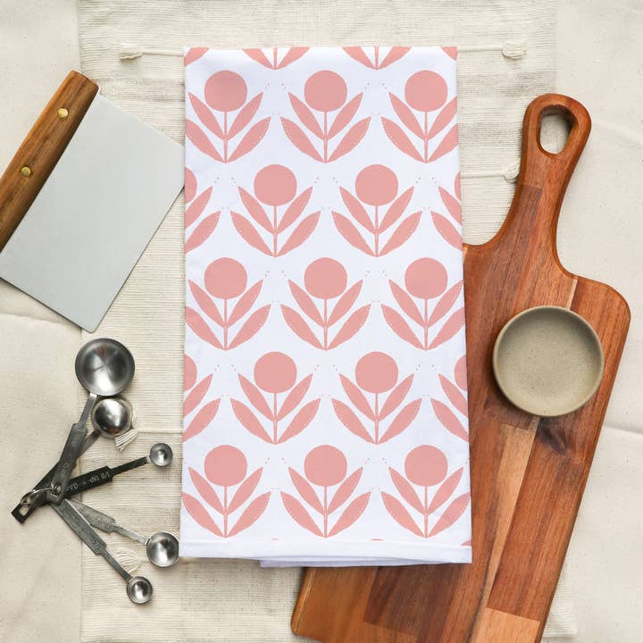 Muse Textiles - Wholesale Tea Towel - Tea Towel in Scandinavian Floral, Cotton16