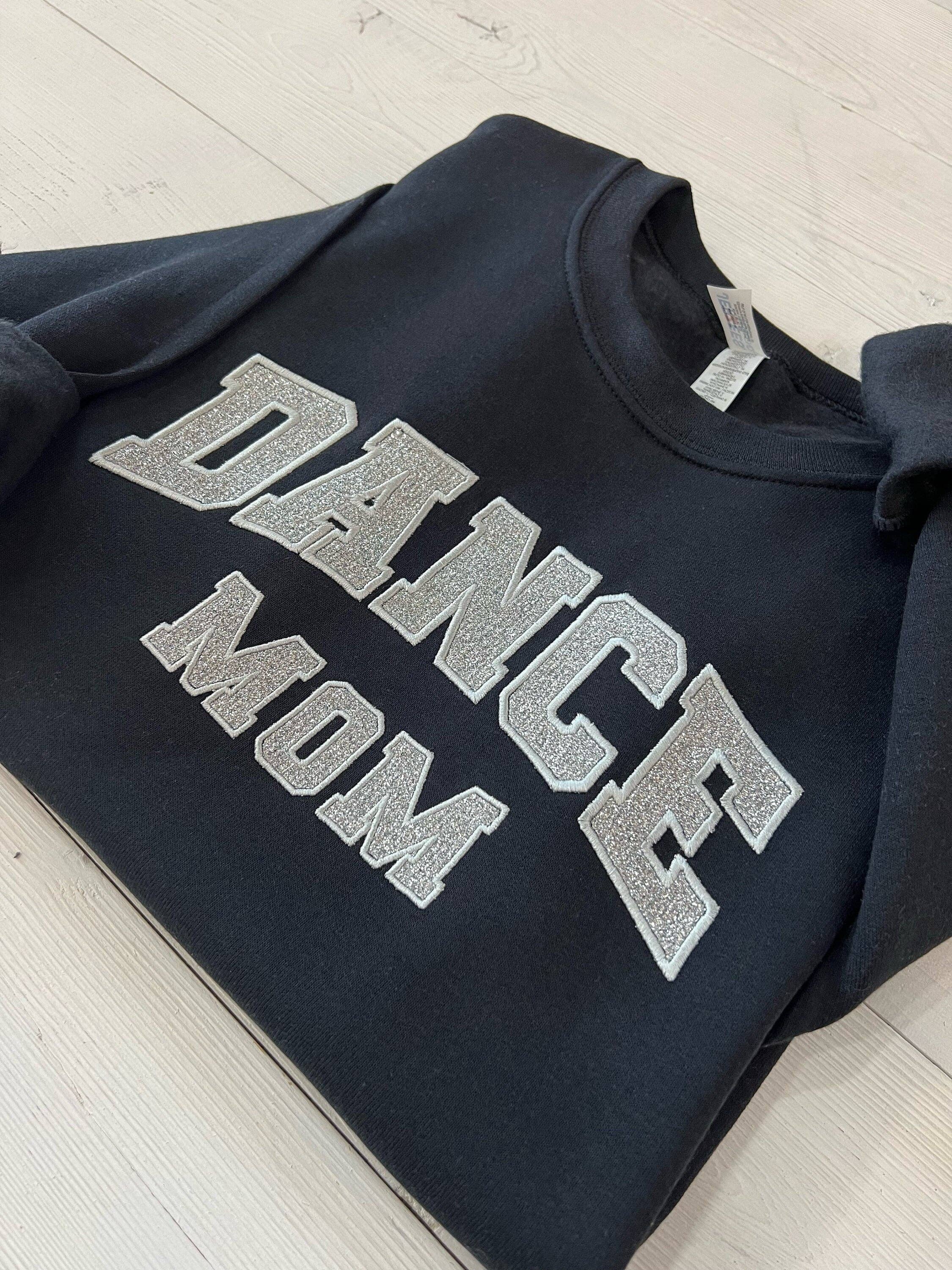 Up2ournecksinfabric - Wholesale Sweatshirt - Women's - Glitter Applique Embroidered Dance Mom Sweatshirt1
