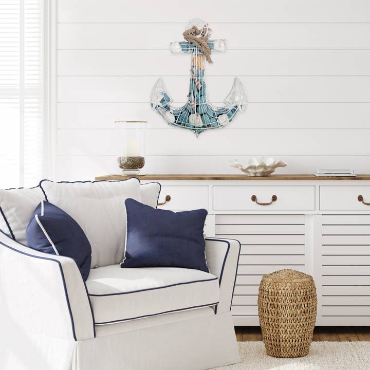 Andaluca – wholesale Potpourri – Blue Coastal Scented Potpourri Anchor Wire Decor2