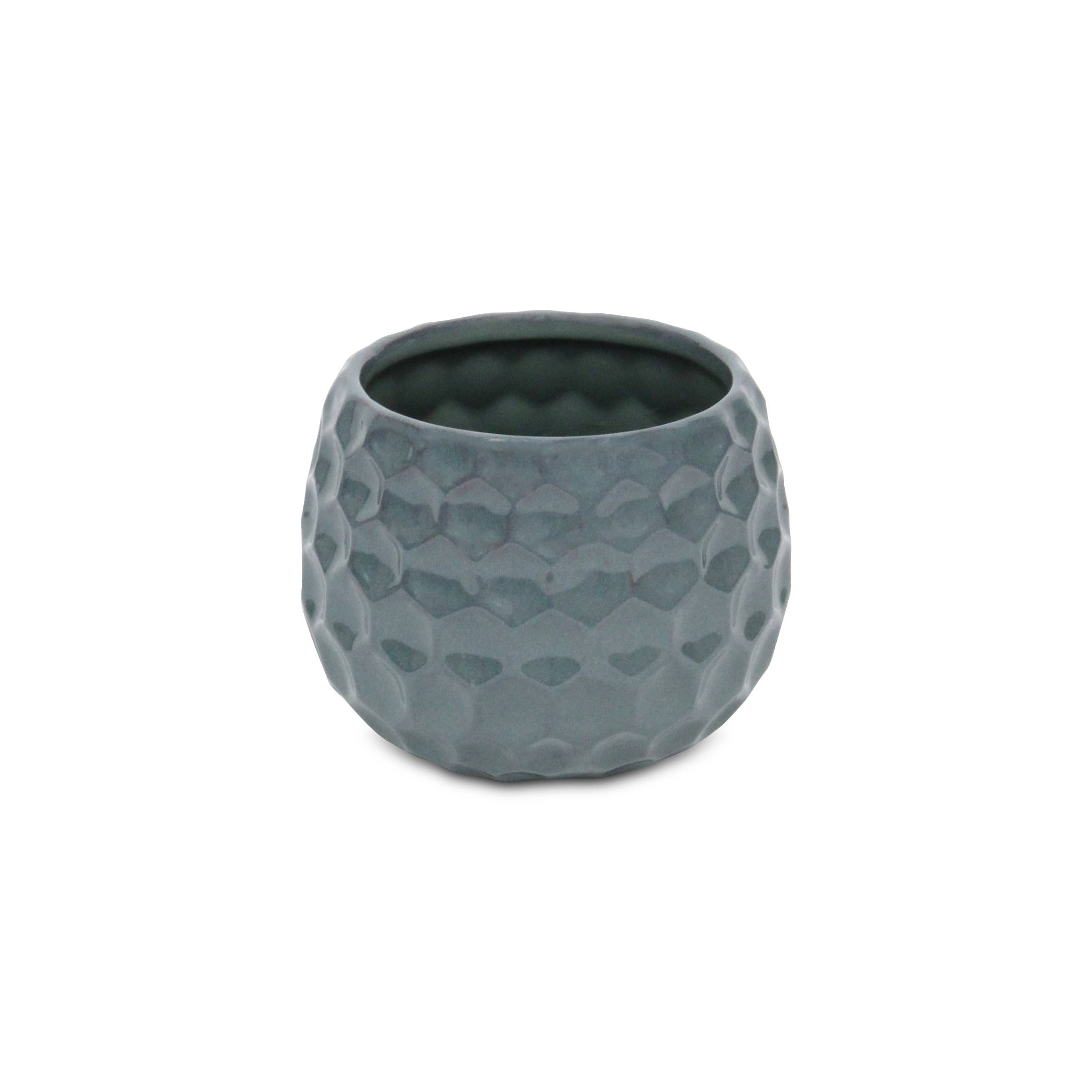 Cheungs Home Decor - Vendita all'ingrosso Vasi per piante - Vaso in ceramica con motivo esagonale, colore: Blu11