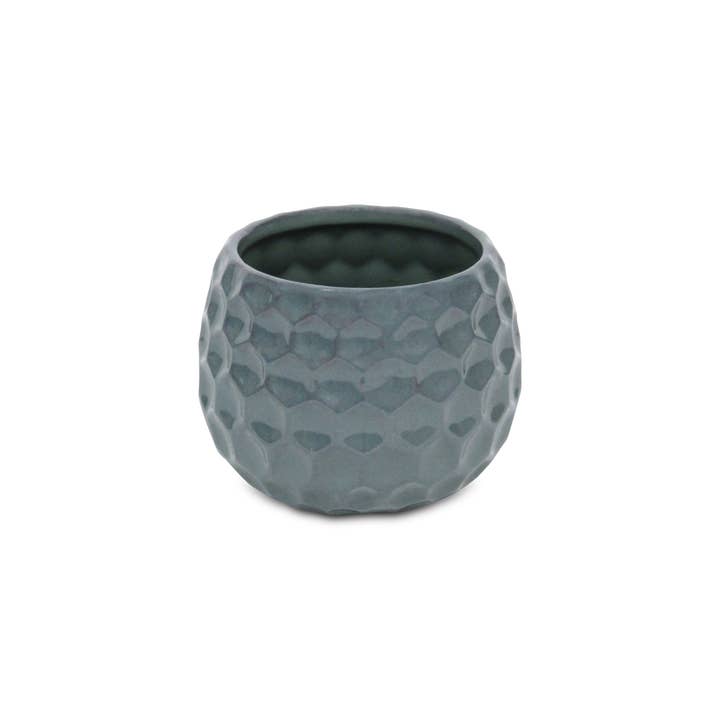 Cheungs Home Decor - Vendita all'ingrosso Vasi per piante - Vaso in ceramica con motivo esagonale, colore: Blu11