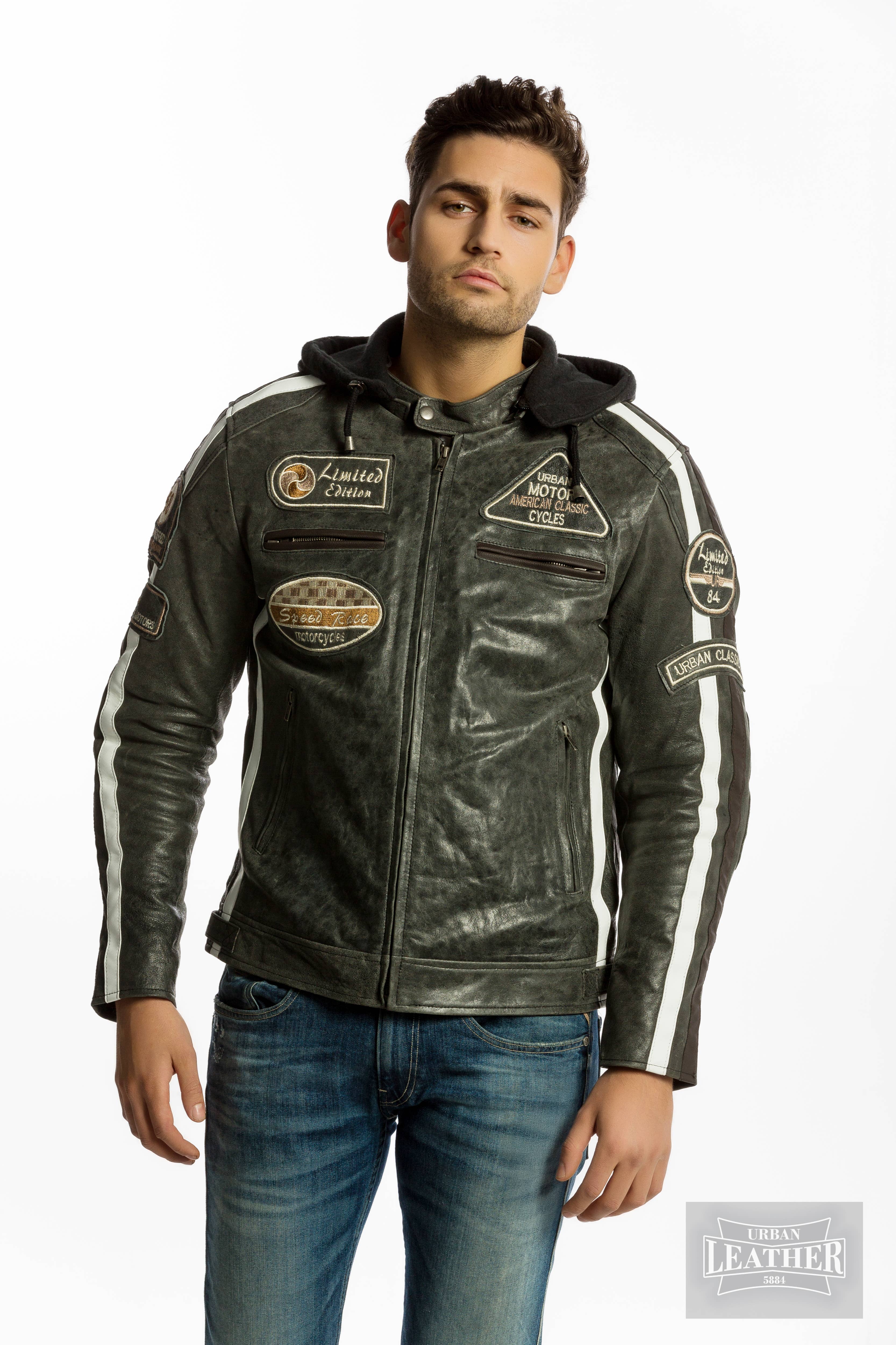 Urban 5884 Amsterdam | Leather jackets - Vendita all'ingrosso Giacca in pelle - Uomo - URBAN 5884 - GIACCA MOTO UOMO FIFTY EIGHT17