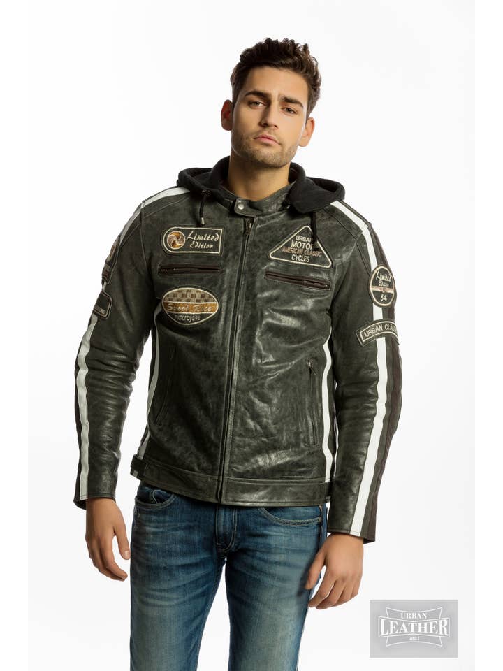 Urban 5884 Amsterdam | Leather jackets – Casaco de couro - Homem por atacado – URBAN 5884 - Jaqueta de moto masculina FIFTY EIGHT17