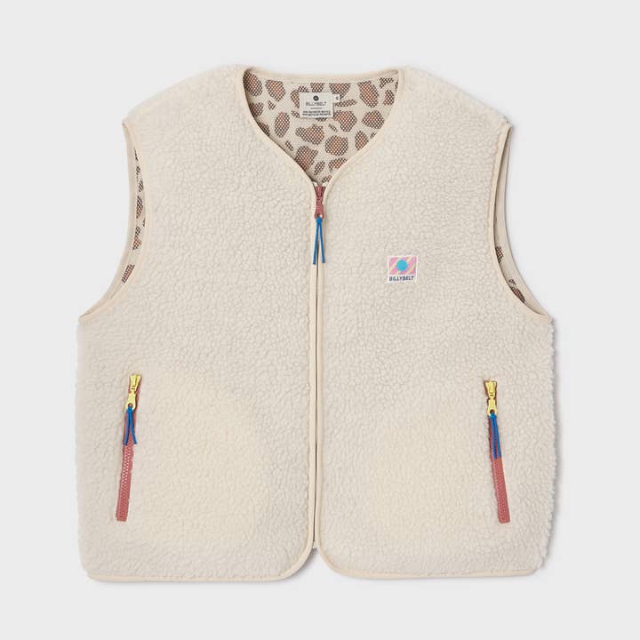 Veste sherpa femme zippée sans manches - Ivoire pour la vente par BILLYBELT