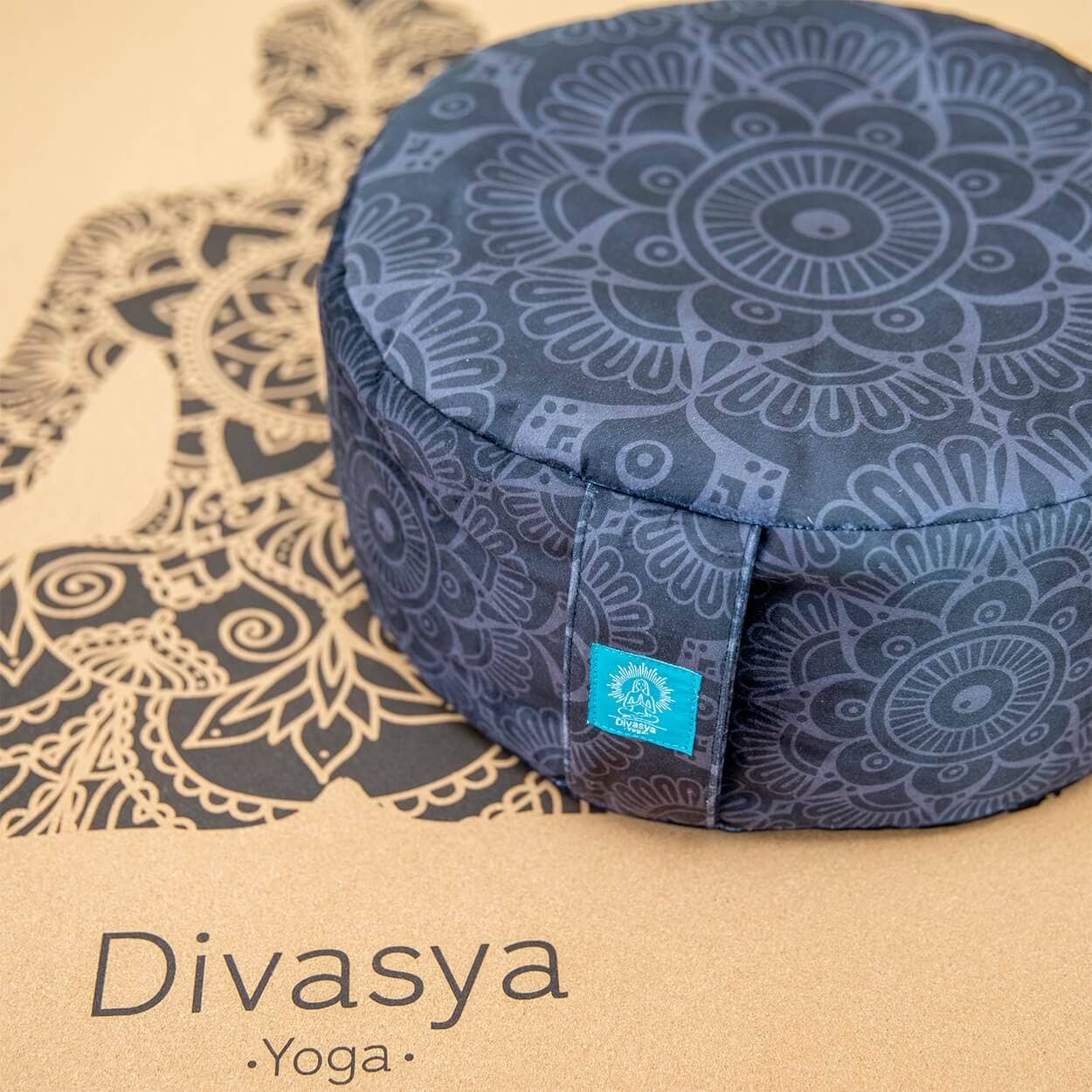 Divasya - Wholesale Meditation Supplies - Meditation cushion Mandala round 33 cm | Seat height 15 cm4