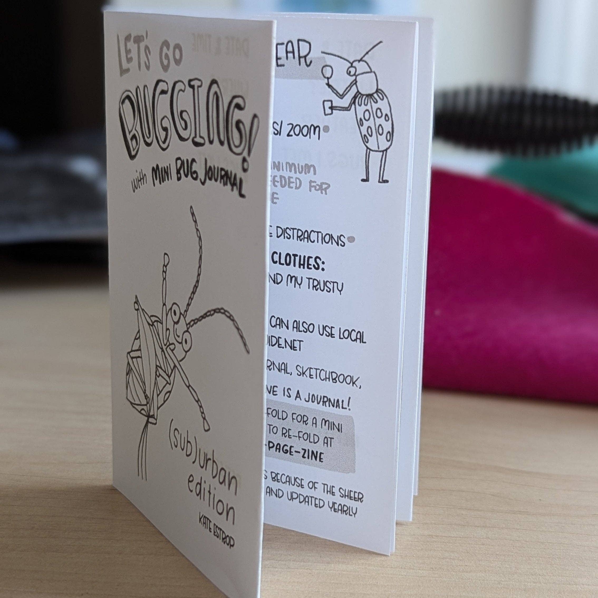 Kestrop Studio - Wholesale Journal/Diary - Let's Go Bugging! Zine1