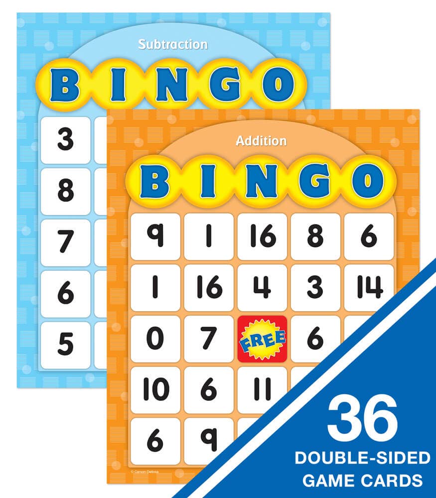 Carson Dellosa Education - Vente Jeux de société - Bingo avec addition et soustraction1