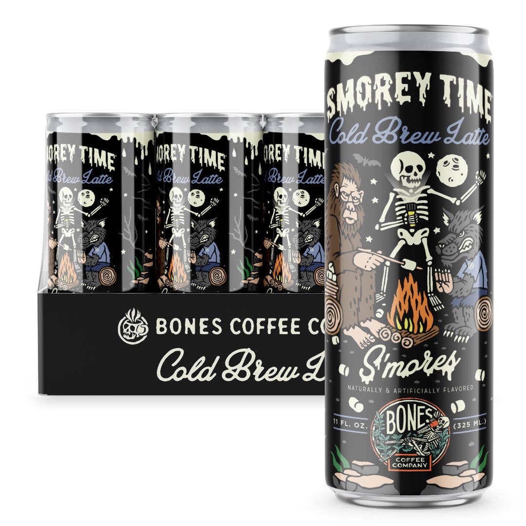 Bones Coffee Company – Engroshandel Iskaffe/cold brew – S'morey Time Cold Brew Latte | 12-Pakke | Is på dåse kaffe3
