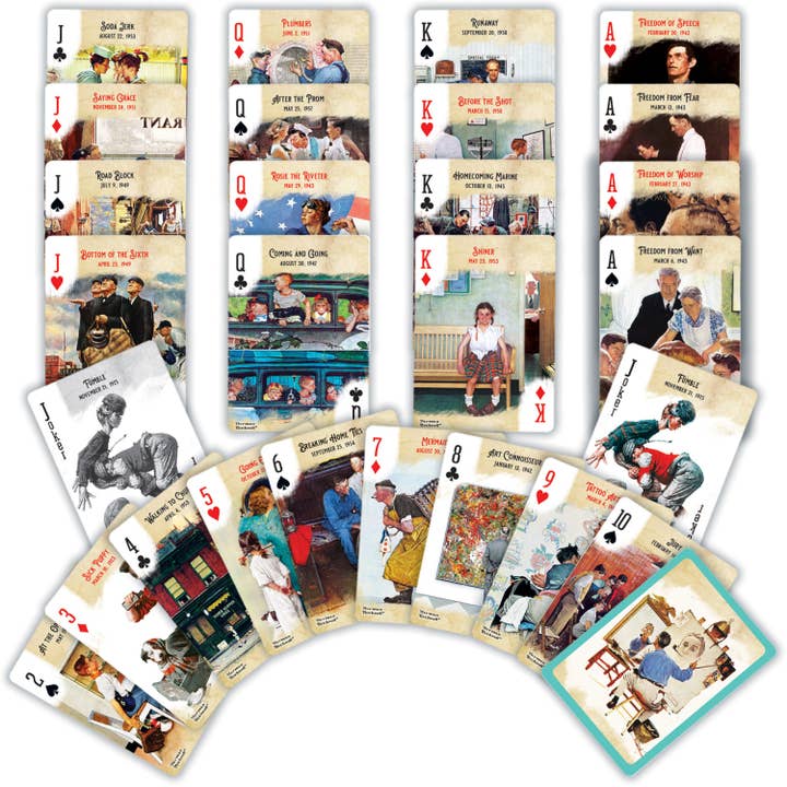 Masterpieces Puzzles - Wholesale Playing Cards - Saturday Evening Post - Norman Rockwell Playing Cards1