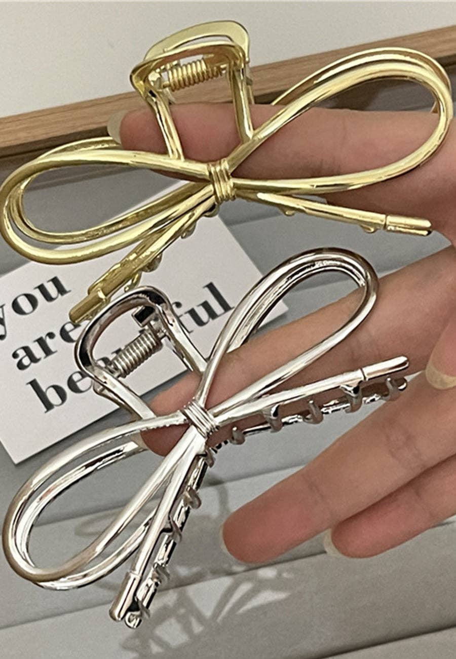 AK Brand – Großhandel Haarclip – Damen – Metallische Haarklammer mit Schleifendesign3